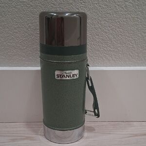 Stanley Classic Green and Silver Flask